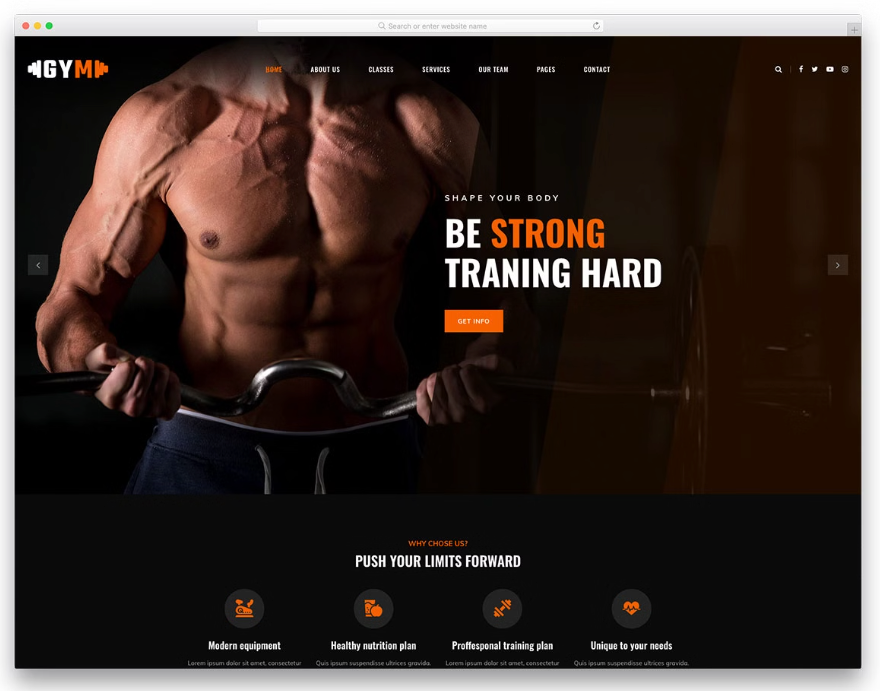 AI Smart Site mockup – Gym