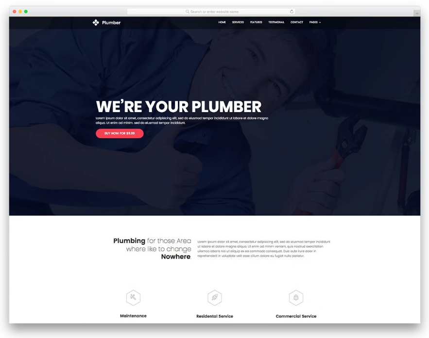 AI Smart Site mockup – Plumber